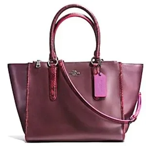 国内発♪COACH☆CROSBY mini carryall in llic Leather33848 NWT COACH MINI CROSBY CARRYALL IN METALLIC LEATHER BRASS